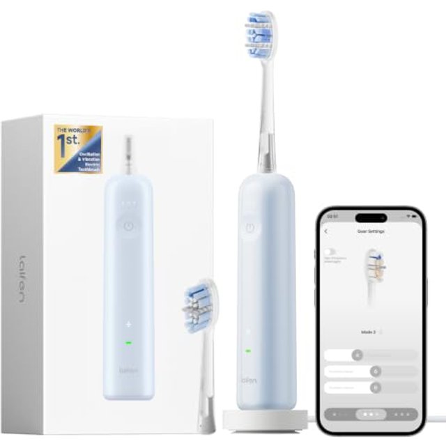 Laifen Wave Pro Electric Toothbrush, 60° WaveMotion, 66,000 VPM, Blue