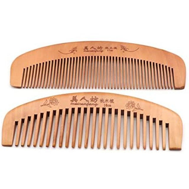 Handmade Wooden Hair Comb for Curly Wide Toothed Wooden Comb, Anti Static and Barrier Free Hand Brushing Beard Hair Suitable for women, Male Static Na