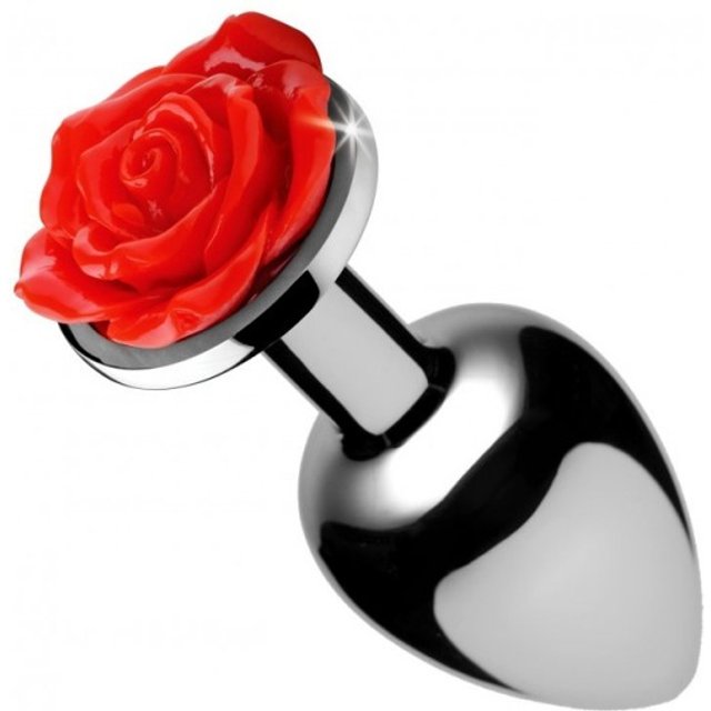 Plug Anal Bijou Rose Taille L Rouge