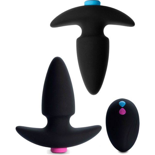 Kit de 2 Plugs Anal Vibrants Télécommandés pour Couple FunkyButts