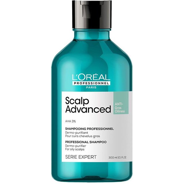 L'Oreal Professionnel Serie Expert Scalp Advanced Anti-Oiliness Dermo-Purifier Shampoo for Oily Scalps 300ml in Clear