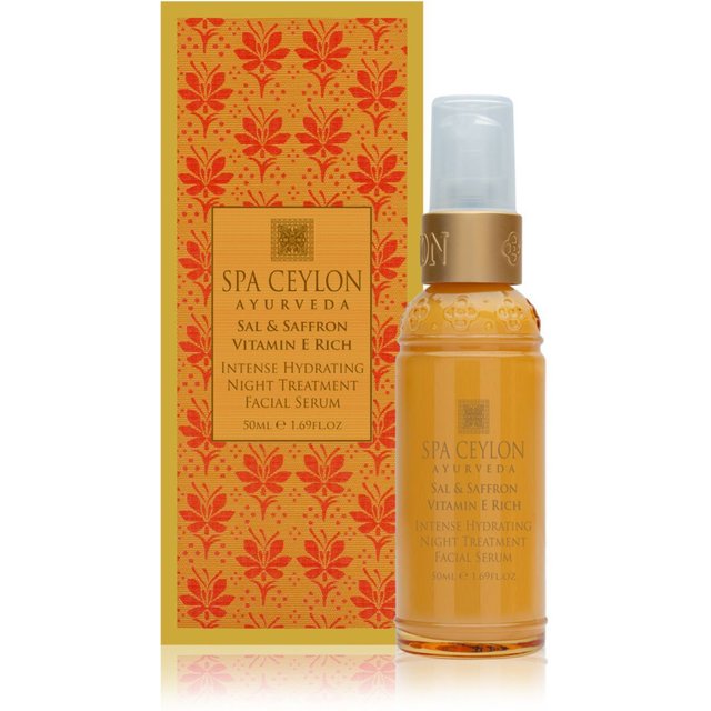 Spa Ceylon Sal & Saffron - Vitamin E Rich - Intense Hydrating Night Treatment Facial Serum-50ml in Transparent | Size: 50ml