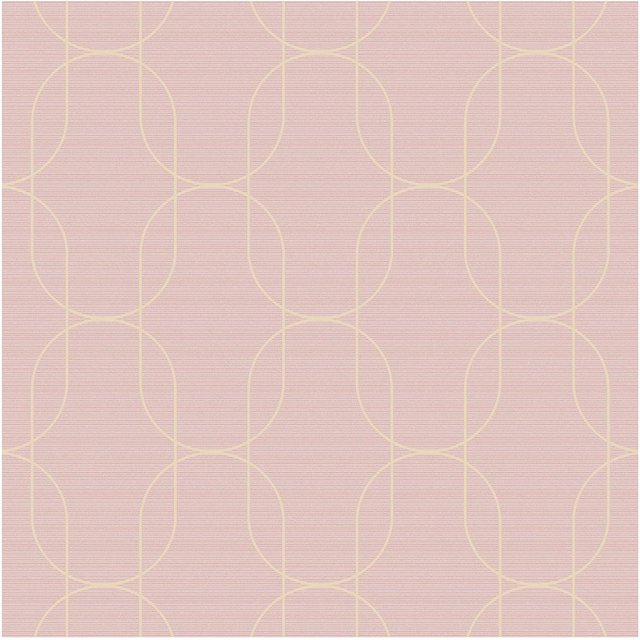 Superfresco Eternity Geometric Blush Pink Metallic Wallpaper | Size: 10000mm x 520mm