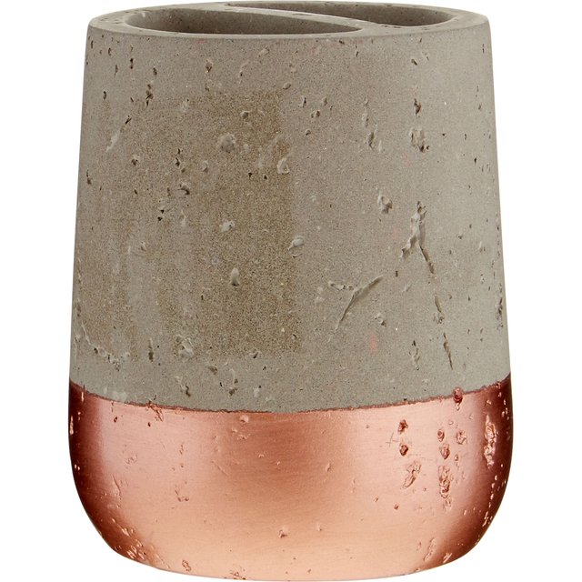Orsina Neptune Toothbrush Holder, Warm Copper Finish in Grey
