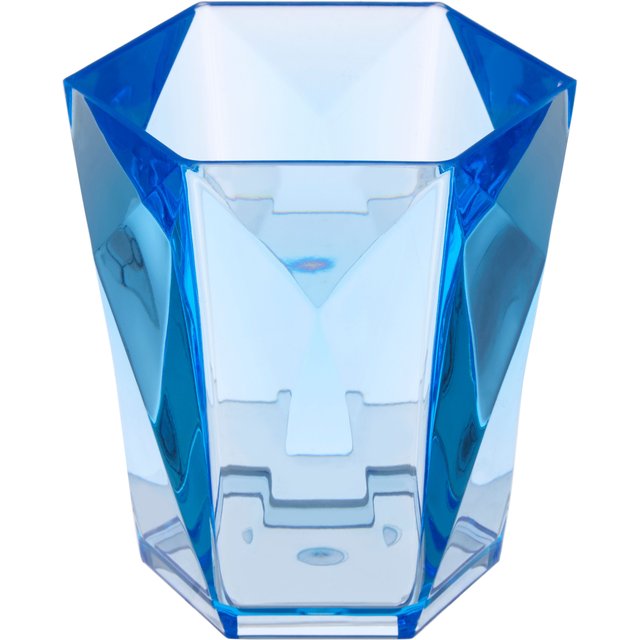 Orsina Blue Acrylic Bathroom Tumbler, Lightweight Textured Tumbler Cup, Modern Frosted Water Tumbler With 3D Design