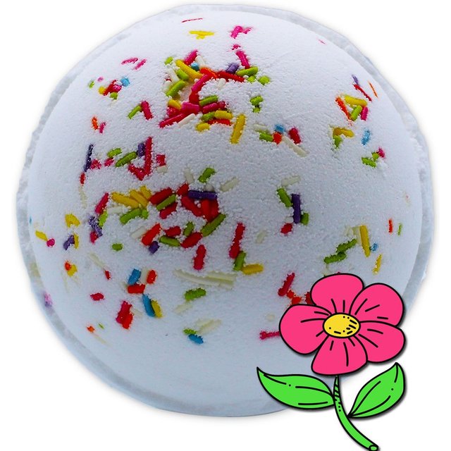 KDMD Rainbow Bath Bomb - Summer Peonies in White