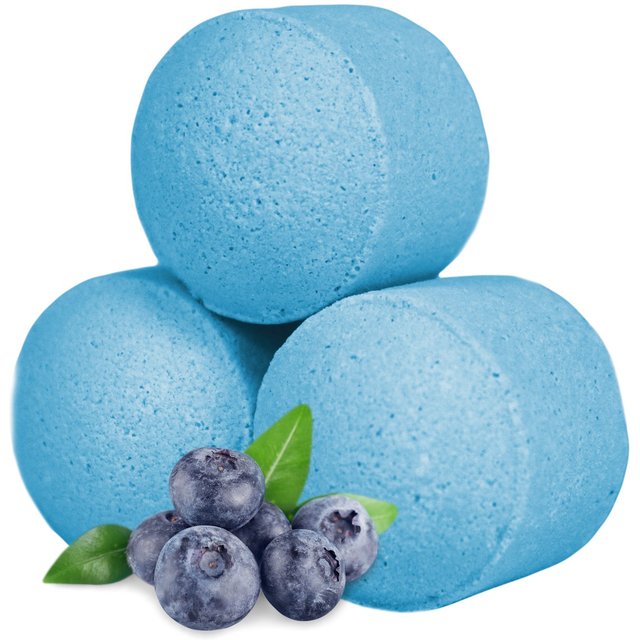 KDMD 1.3 Kg Box of Chill Pills (Mini Bath Bombs) - Blueberry in Blue