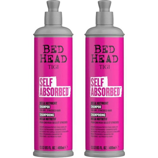 Tigi Women's Self-Absorbed Nourishing 'Shampoo' for Dry Hair 400ml 2pk in Pink