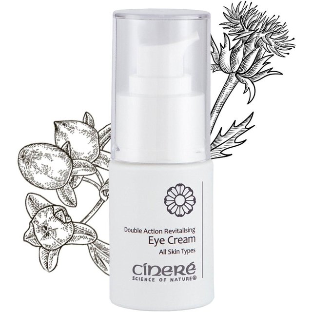 Cinere Double Action Revitalising Eye Cream 15ml in White