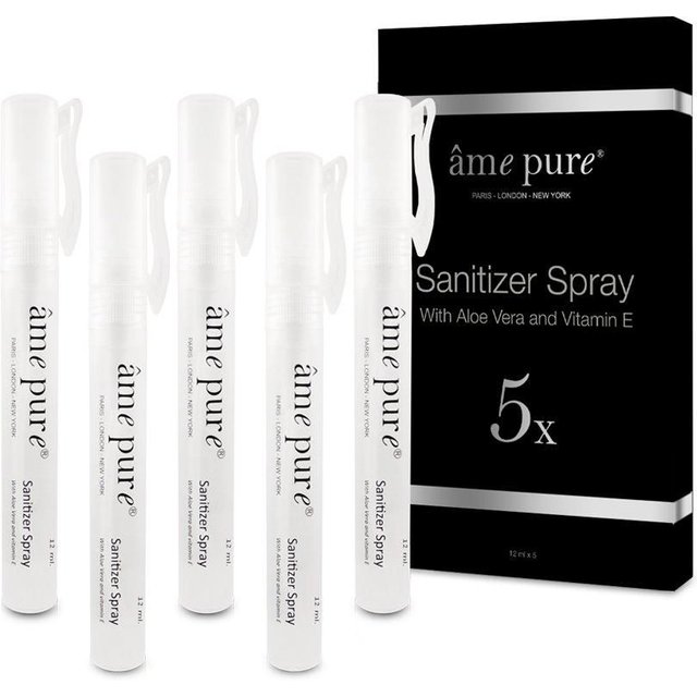 âme pure Men's GENTLEMEN SANITIZER spray 5-Pack - Hand & Microneedling Disinfection in Clear | Size: 60ml