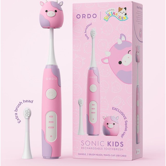 Ordo Sonic Kids Recharging Toothbrush Squishmallows Patty in Pink