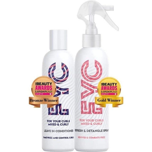 FYC For Your Curls Leave In Conditioner & Refresh & Detangle Spray for Curly Hair in White | Size: 250ml
