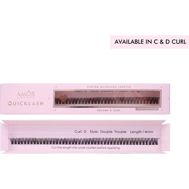 House of Amor Double Trouble Length Volume D Curl Medium in Black