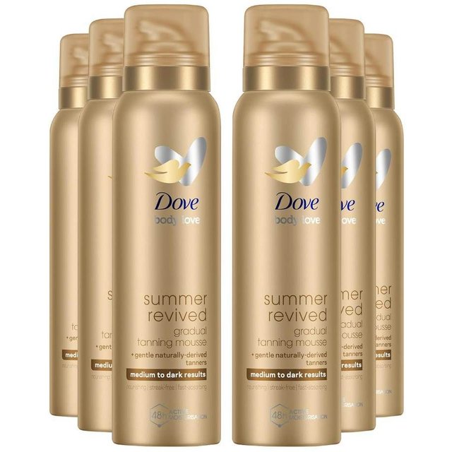 Dove Women's Derma Spa Self Tan 'Body Mousse', 6x150ml in Gold