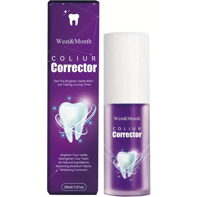 Colour Corrector Toothpaste | Purple Whitening Foam by West&Month