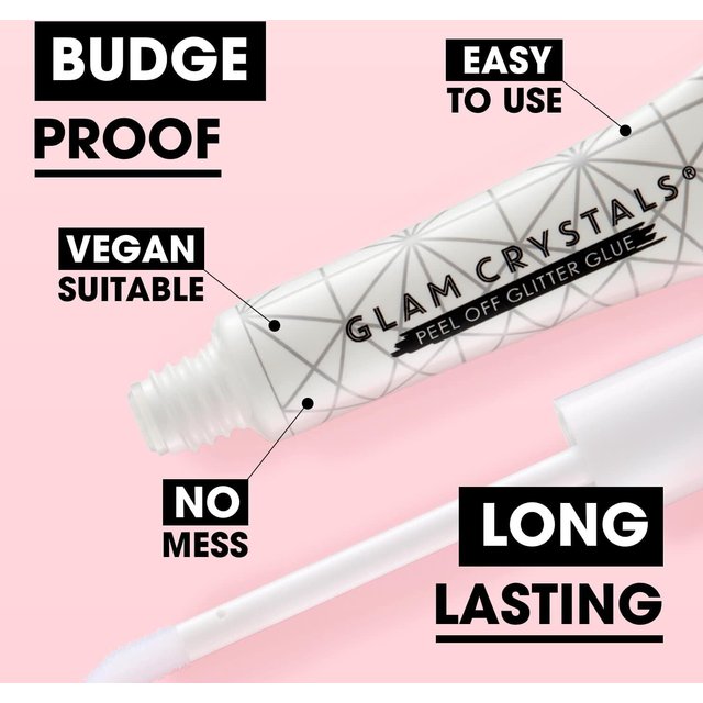COLLECTION Glam Crystals | PEEL OFF Glitter Glue | Fast & FREE Shipping