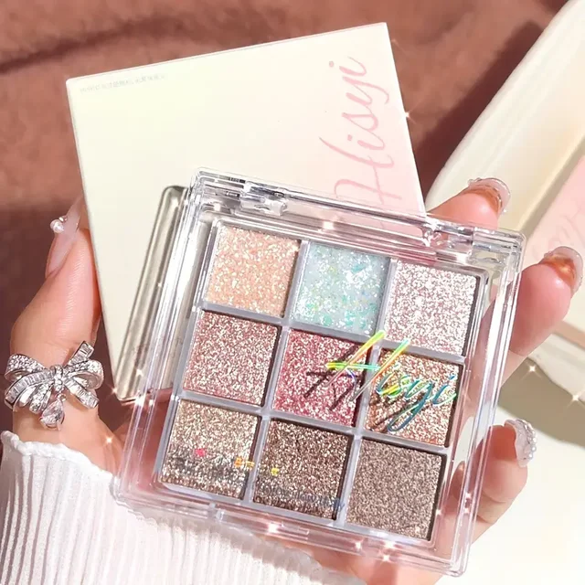 HISYI 9 Colour Glitter Eyeshadow Palette