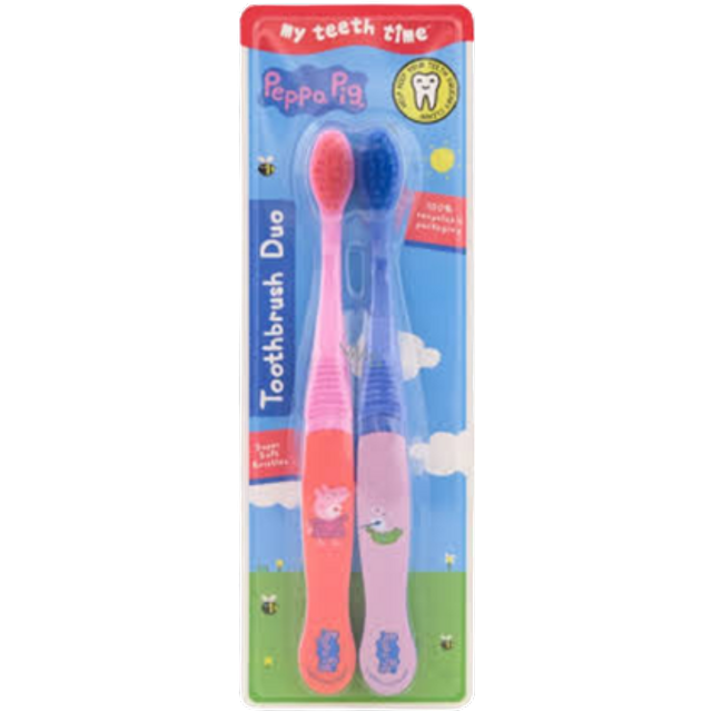 Peppa Pig My Teeth Time Duo Toothbrush - 2 st