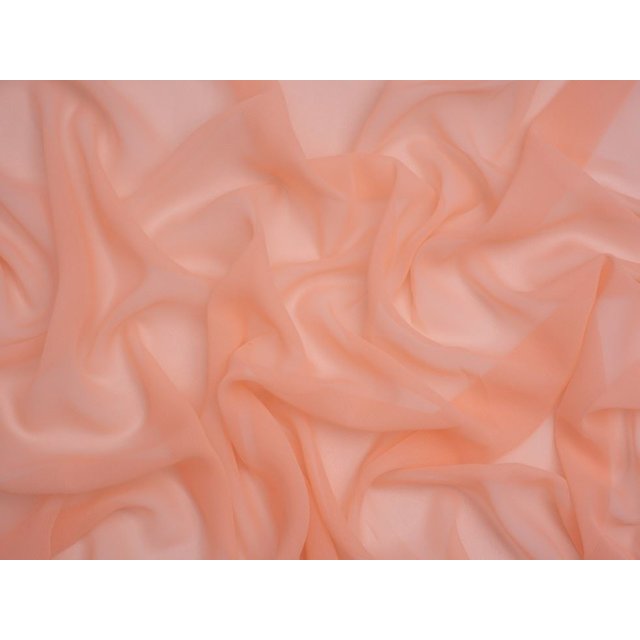 Minerva Core Range Light Sheer Chiffon Fabric Blush Peach