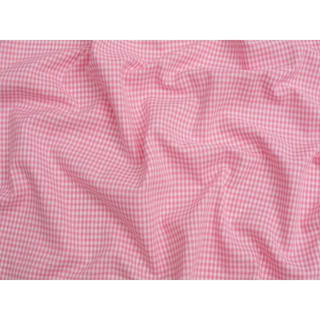 Minerva Core Range 1/8 inch 100% Cotton Gingham Fabric Blush
