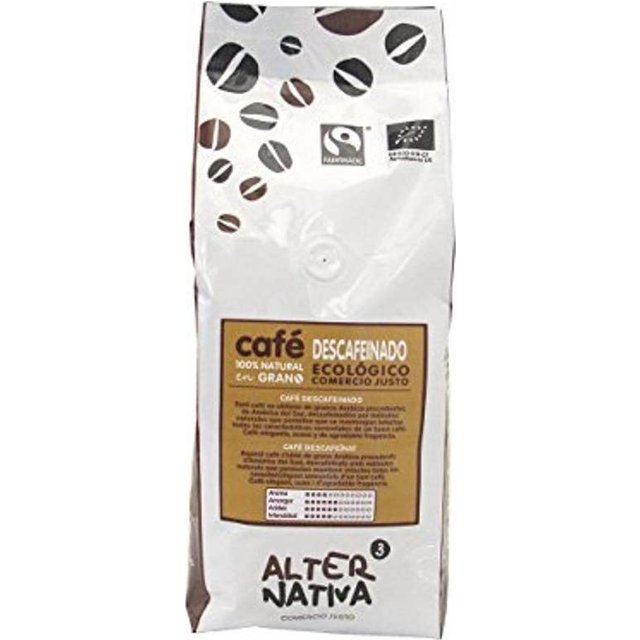 Grain de café décaféiné biologique 500g