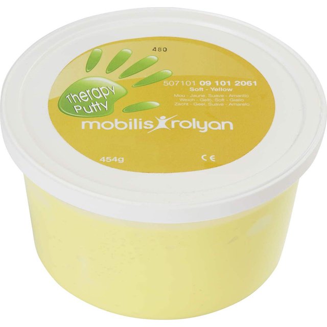 Aide à dynamiser le mastic d'exercice Putty Yellow Soft 450 Gr
