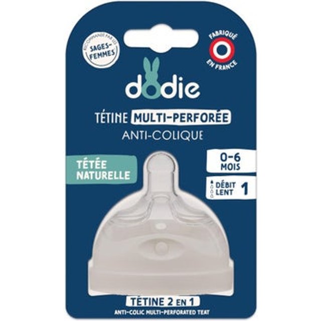 Tétine Multi-Perforée Anti-Colique Débit 1 0-6M 1 Unité