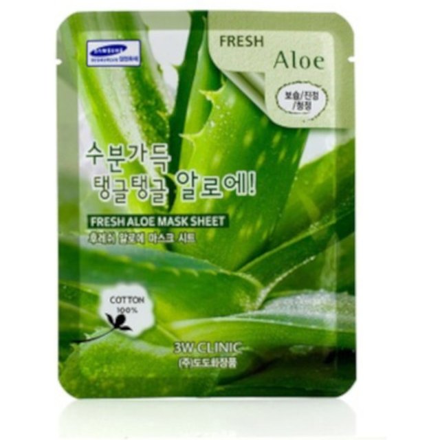 3W Clinic - Fresh Aloe Mask Sheet - 1pc