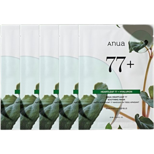 ANUA - Heartleaf 77 Soothing Mask - 1pc (5ea) Set