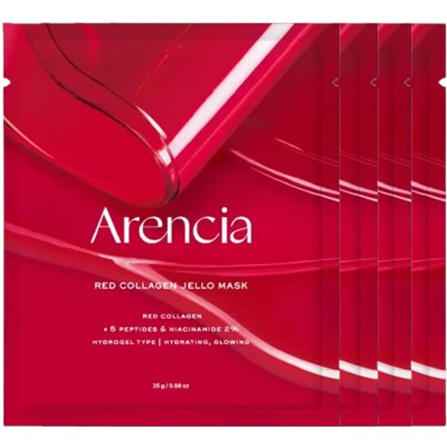 Arencia - Red Collagen Jello Mask Set - 4pcs