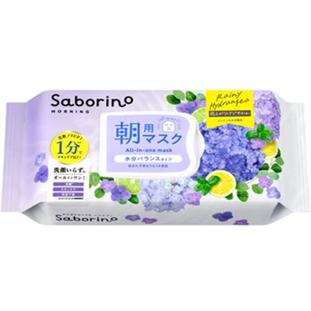 BCL - Saborino All-in-One Morning Mask - 30pcs - Rainy Hydrangea