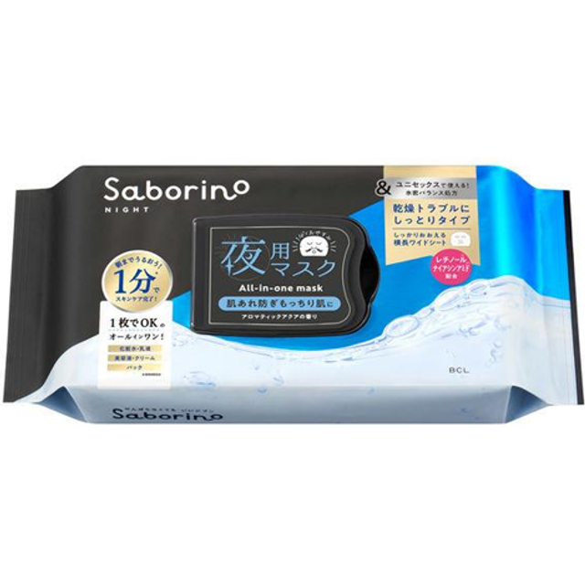 BCL - Saborino All-in-One Refreshing & Soothing Night Mask - 32pcs - Aromatic Aqua Scent