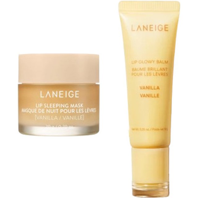 LANEIGE - Lip Sleeping Mask - 20g - Vanilla (1ea) X Lip Glowy Balm - 10g - Vanilla (1ea)