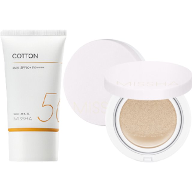Missha Missha Cotton Sun X Magic Cushion Cover Lastng # 21 Set
