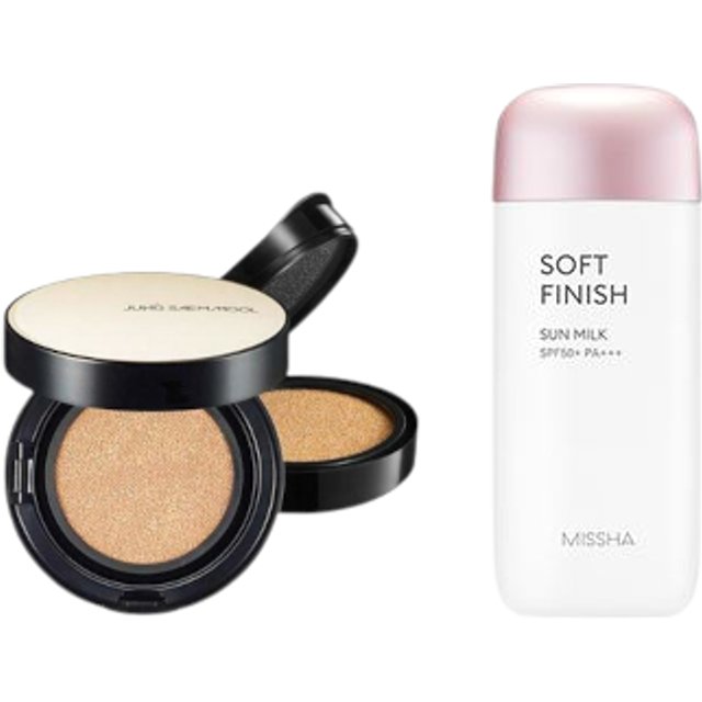MISSHA - All-Around Safe Block Soft Finish Sun Milk SPF50+ PA+++ - 70ml X Jung Saem Mool - Essential Skin Nuder Long Wear...