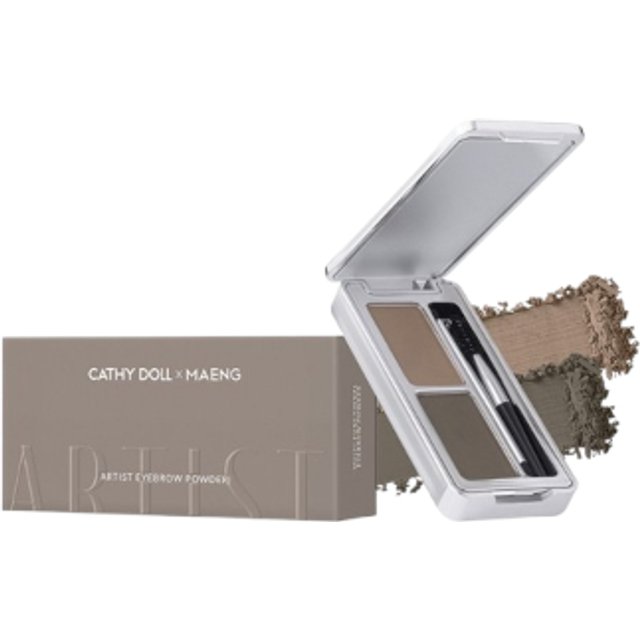 Cathy Doll - Cathy Doll x Maeng Artist Eyebrow Powder - 1.8g+1.8g - 01 Ashley Gray