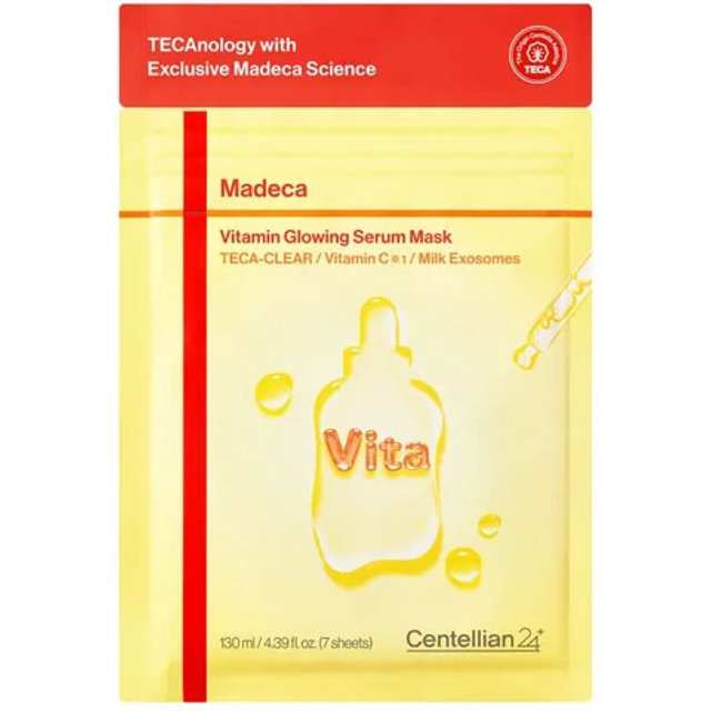 CENTELLIAN 24 - Madeca Vitamin Glowing Serum Mask - 130ml / folhas