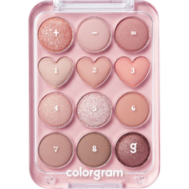 colorgram - Pin Point Eyeshadow Palette - 9.9g - 01 Peach + Coral = Love