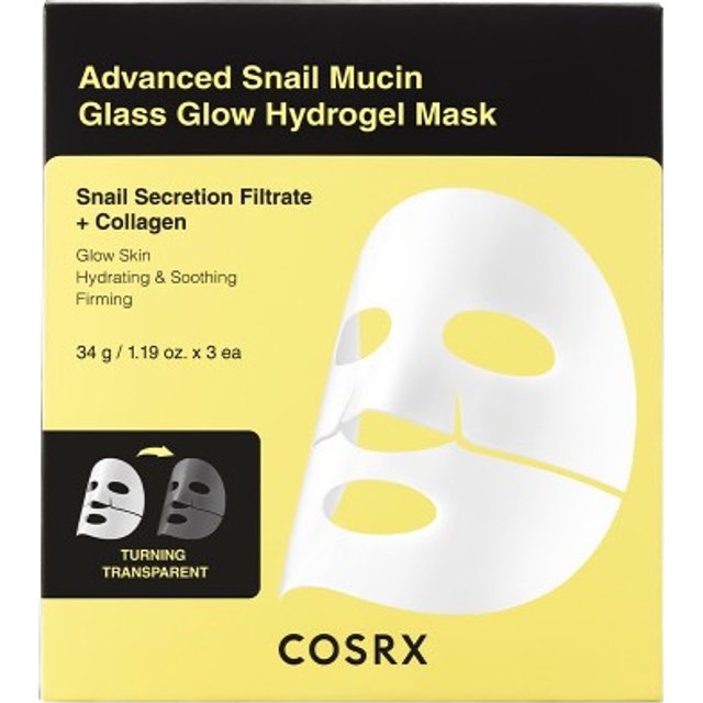 COSRX - Advanced Snail Mucin Glass Glow Hydrogel Mask - 3pcs