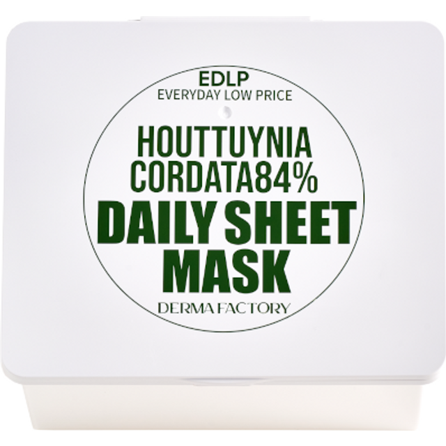DERMA FACTORY - EDLP Houttuynia Cordata 84% Daily Sheet Mask - 30pcs/340g