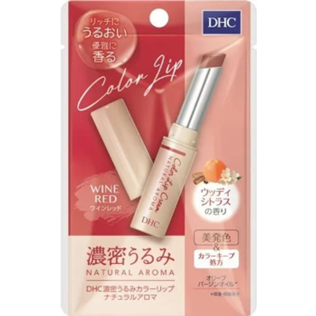 DHC - Natural Aroma Moisture Color Lip Cream Balm - 1.5g - Wine Red