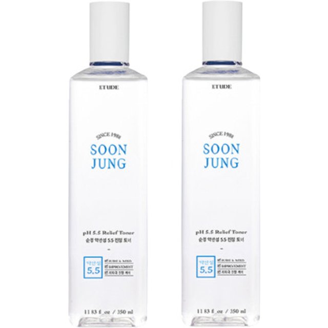 ETUDE - Soon Jung PH 5.5 Relief Toner - 350ml (2ea) Set