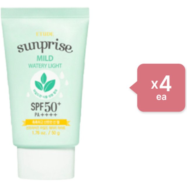 ETUDE - Sunprise Mild Watery Light Sunscreen SPF 50+ PA++++ - 50g (4ea) Set
