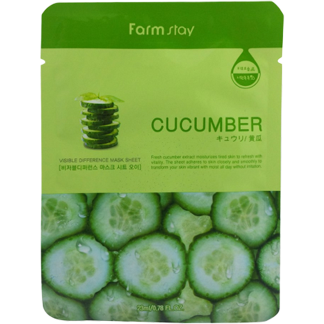 Farm Stay - Visible Difference Mask Sheet - Cucumber - 1pc