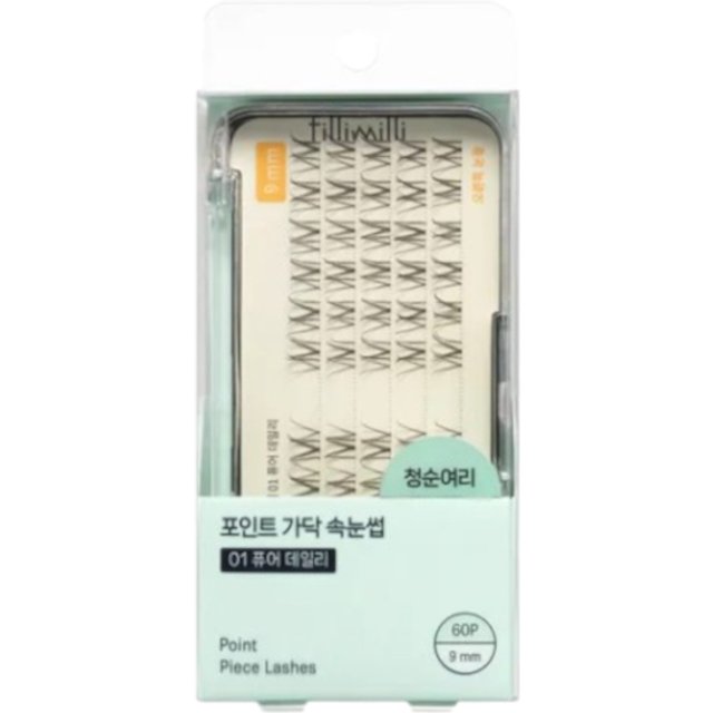 fillimilli - Point Piece Lashes - 60ea - 01 Pure Daily (9mm)
