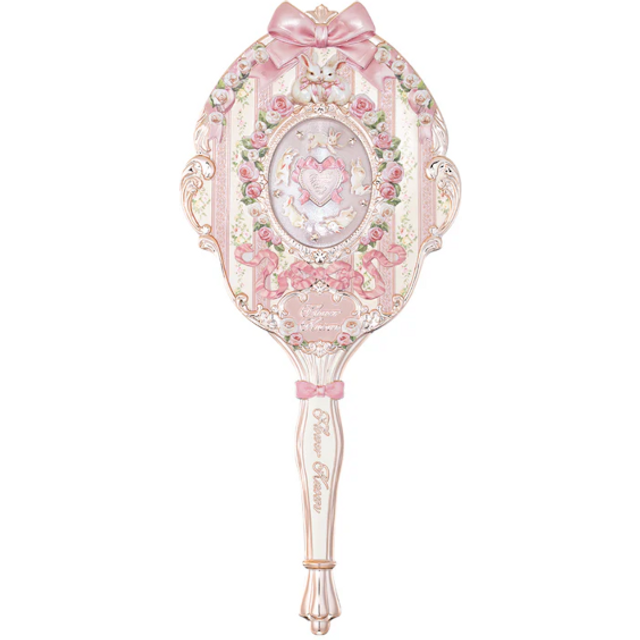 FlowerKnows - Bunny Garden Hand Mirror - 1pc - Rosette Pink