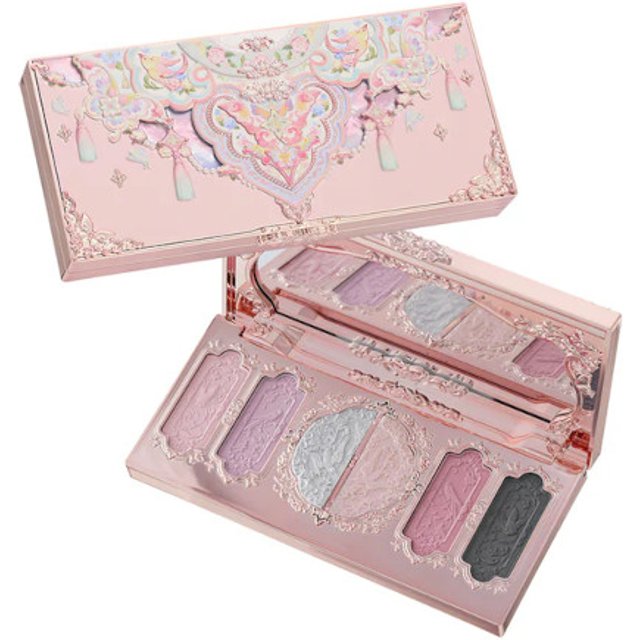 FlowerKnows - Butterfly Cloud Collar Embossed Six-Color Makeup Palette - 6.5g - 02 Cloud Attire