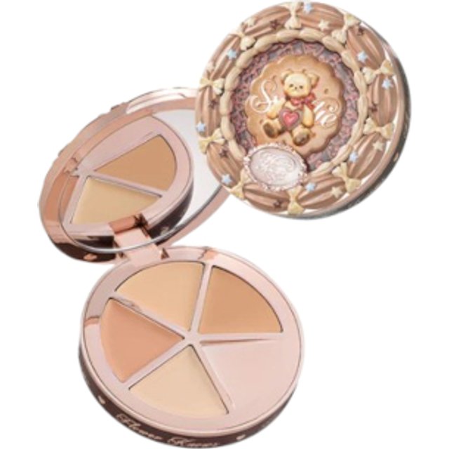 FlowerKnows - The Sweetie Bear 4-Color Concealer Palette - 6.4g - 02 Creamy Nama