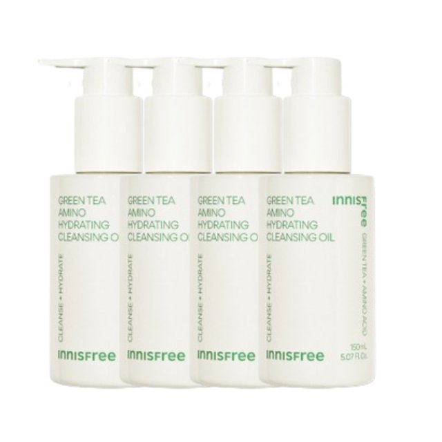 innisfree - Green Tea Hydrating Amino Acid Cleansing Oil - 150ml (4ea) Set