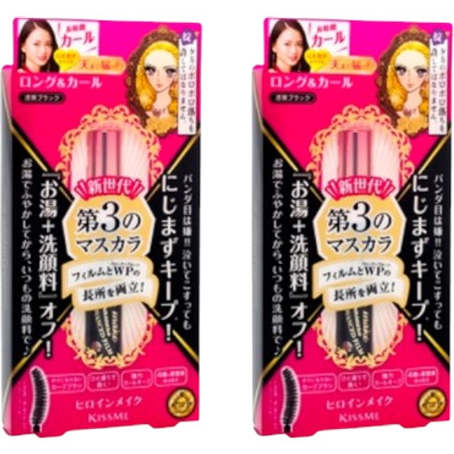 ISEHAN Kiss Me Heroine Make Long & Curl Mascara Advanced Film - 01 Black(2ea) Set